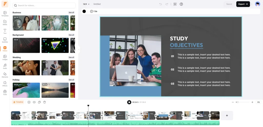 FlexClip features a user-friendly interface, making it easy to edit your content seamlessly.